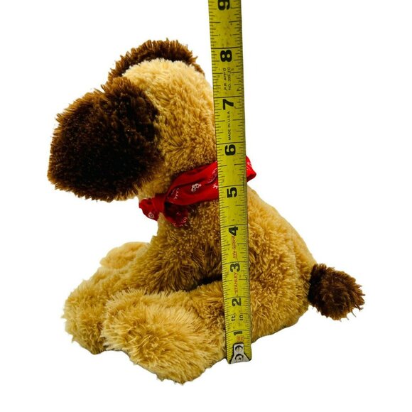 Gund Bandit Dog Plush Red Bandana Stuffed Animal Sitting Super Soft 9 inch - Picture 7 of 7